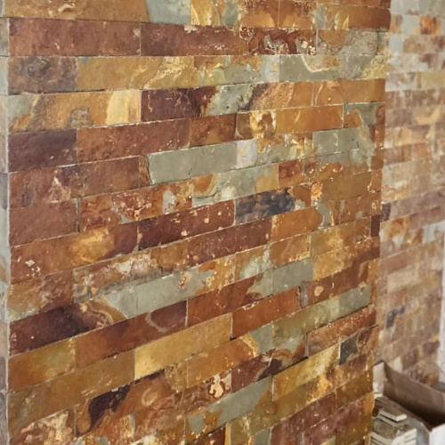 Сланец мультиколор (нарезка) 70х300 мм.