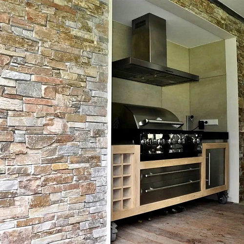 3d панели из натурального камня. Кварцит бежевый (Грубый камень)