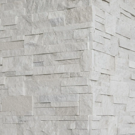 3Д панели из натурального камня. Кварцит белый (Модерн)