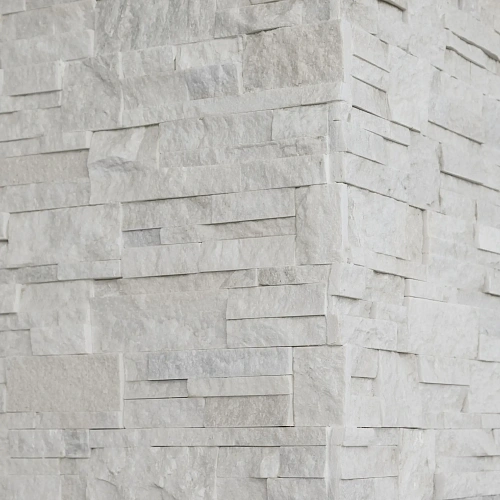 3d панели из натурального камня. Кварцит белый (Модерн)