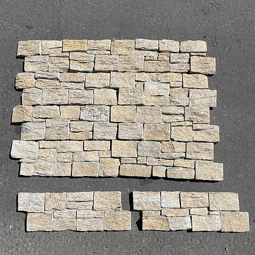 3d панели из натурального камня. Кварцит серо-коричневый (Грубый камень)