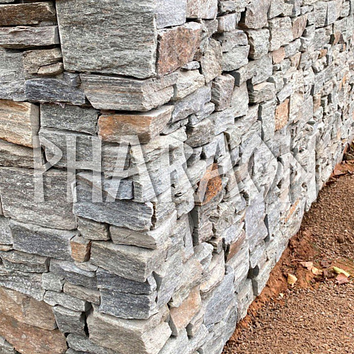 3d панели из натурального камня. Кварцит серо-зеленый (Грубый камень)