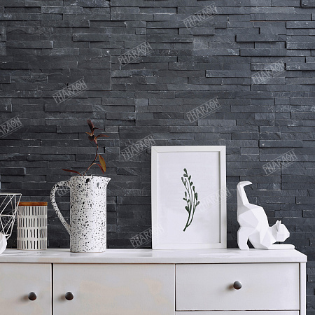 3d панели из натурального камня. Сланец чёрный (Классик)