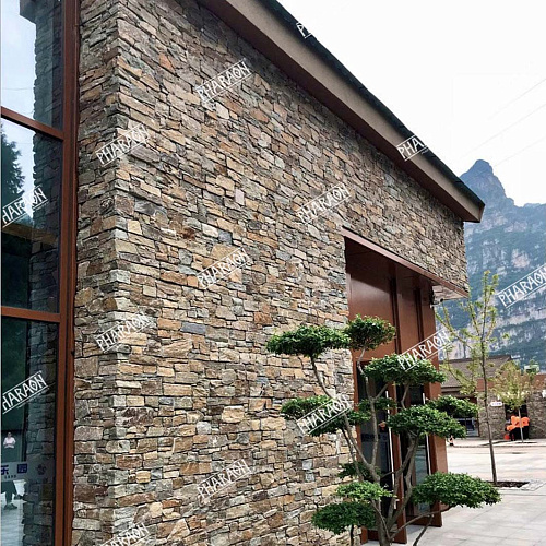 3d панели из натурального камня. Кварцит мультиколор (Грубый камень)