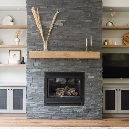 3d панели из натурального камня. Сланец чёрный (Классик)