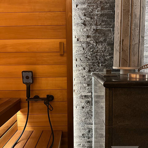 3d панели из натурального камня. Кварцит чёрный (Классик)