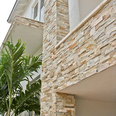 3Д панели из натурального камня. Сланец бежевый (Модерн)