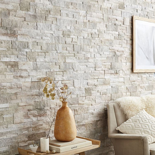 3Д панели из натурального камня. Кварцит бежевый (Модерн)