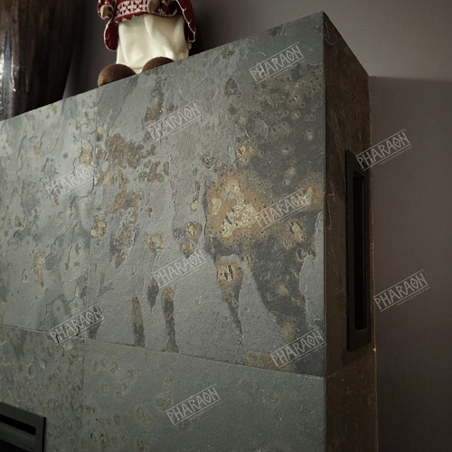 Сланец мультиколор (натуральный скол) 600х600 мм.