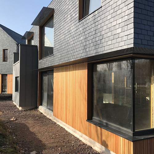 Сланец чёрный (натуральный скол) 200х400 мм.