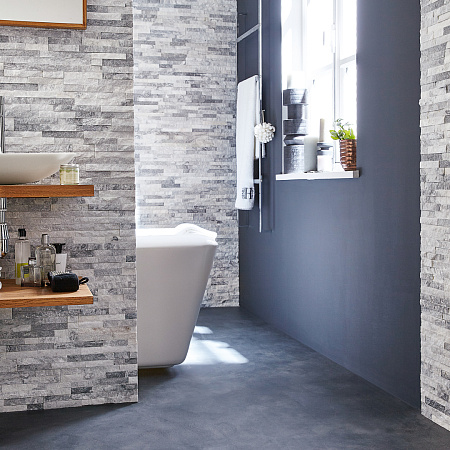 3d панели из натурального камня. Кварцит бело-серый (Классик)