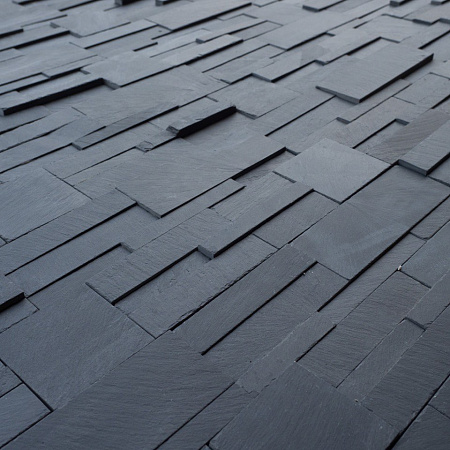 3Д панели из натурального камня. Сланец чёрный (Модерн)