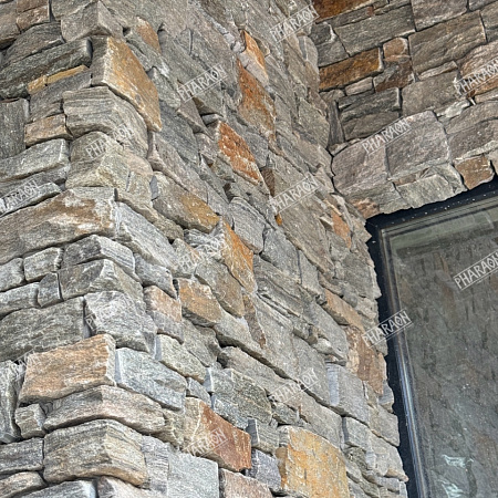 3d панели из натурального камня. Кварцит серо-зеленый (Грубый камень)