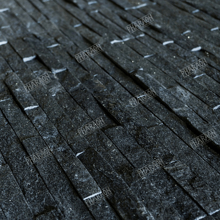 3d панели из натурального камня. Кварцит чёрный (Классик)