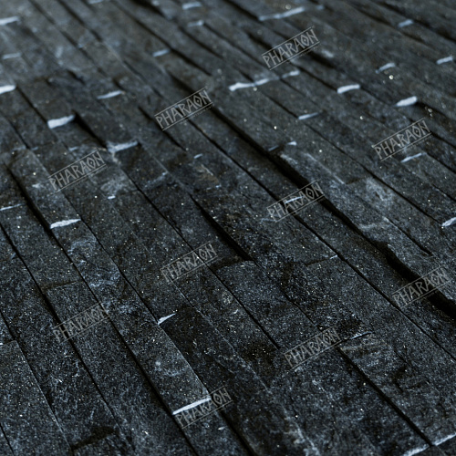 3d панели из натурального камня. Кварцит чёрный (Классик)