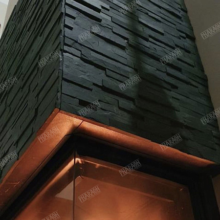 3d панели из натурального камня. Сланец чёрный (Классик)