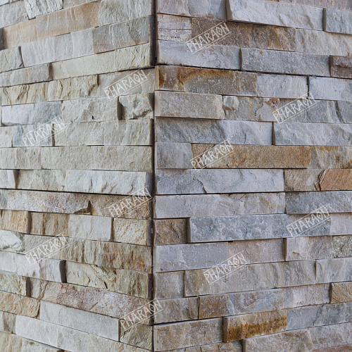 3Д панели из натурального камня. Сланец бежевый (Классика)