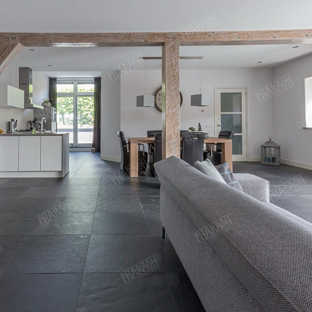 Сланец чёрный (браш) 600х600 мм.