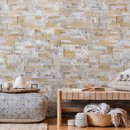 3d панели из натурального камня. Сланец бежевый (Модерн)