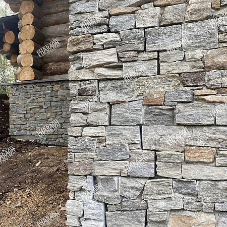 3d панели из натурального камня. Кварцит серо-зеленый (Грубый камень)