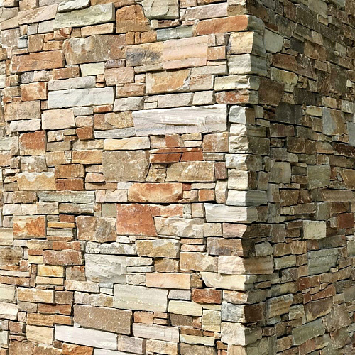 3d панели из натурального камня. Кварцит бежевый (Грубый камень)