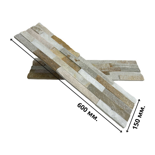 3Д панели из натурального камня. Сланец бежевый (Классика)