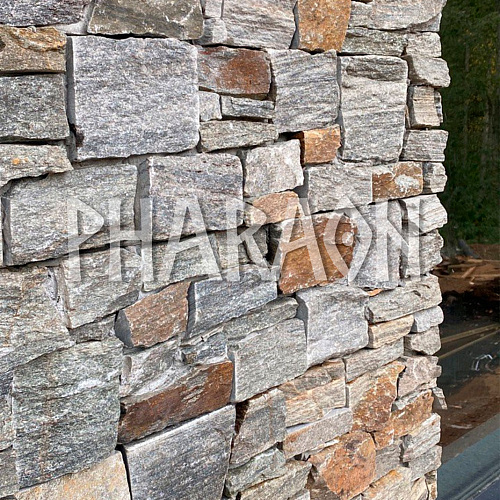 3d панели из натурального камня. Кварцит серо-зеленый (Грубый камень)