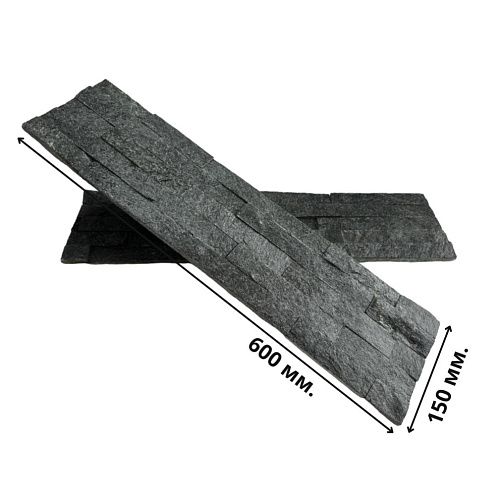 3d панели из натурального камня. Кварцит чёрный (Классик)