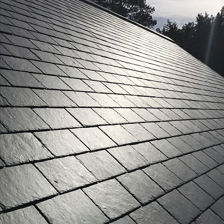 Сланец чёрный (натуральный скол) 100х300 мм.