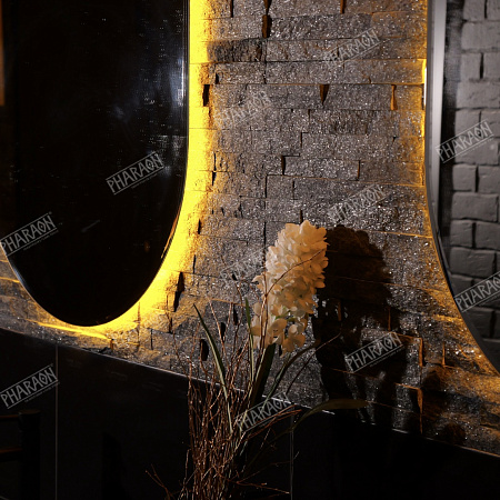 3d панели из натурального камня. Кварцит чёрный (Классик)