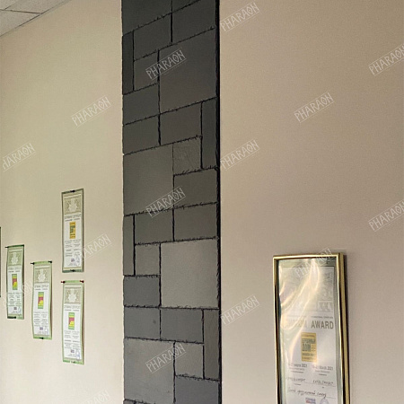 Сланец чёрный (натуральный скол) 100х300 мм.