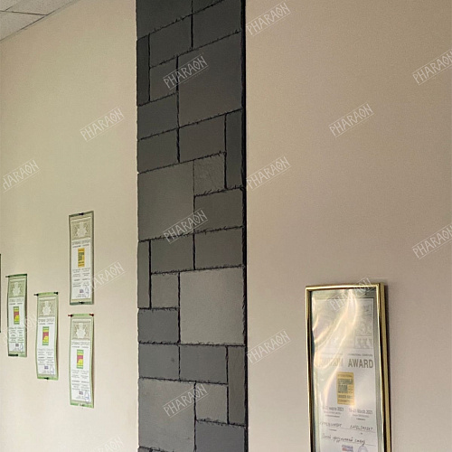 Сланец чёрный (натуральный скол) 100х300 мм.