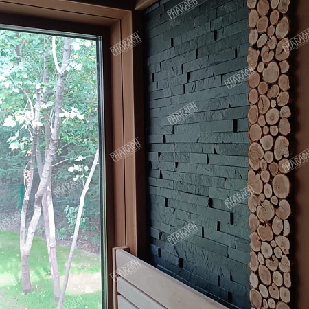 3d панели из натурального камня. Сланец чёрный (Классик)