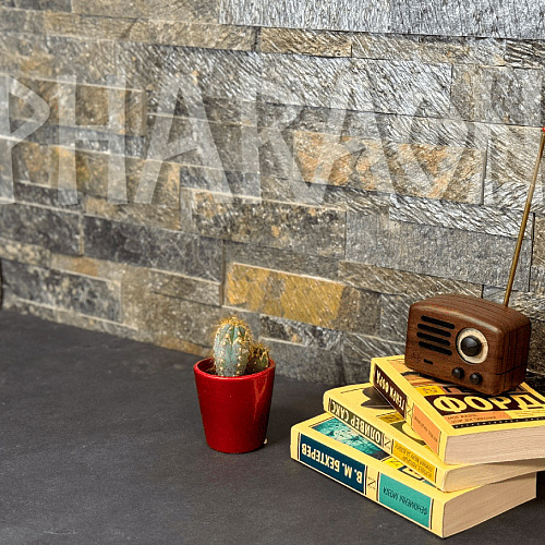 3Д панели из натурального камня. Сланец зелёный &amp;quot;Деоли Грин&amp;quot; (Модерн)