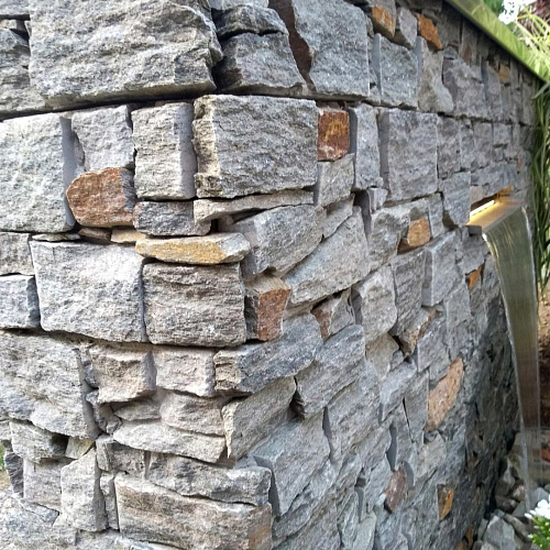 3d панели из натурального камня. Кварцит серо-зеленый (Грубый камень)