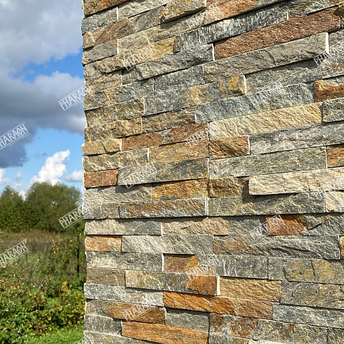 3d панели из натурального камня. Кварцит мультиколор (Классик)