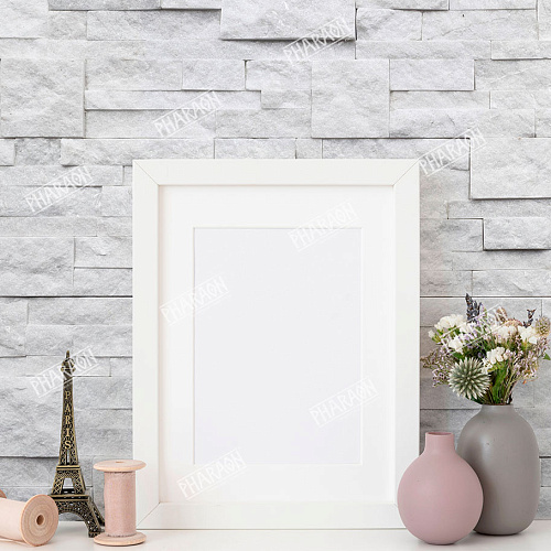 3d панели из натурального камня. Кварцит белый (Модерн)