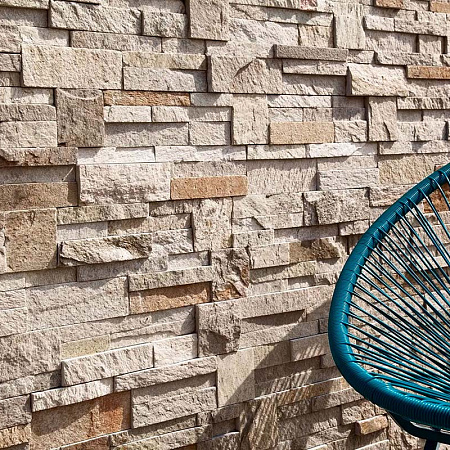 3Д панели из натурального камня. Сланец бежевый (Модерн)